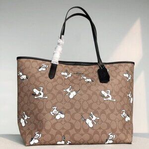 Coach Snoopy Co branded Tote Bag